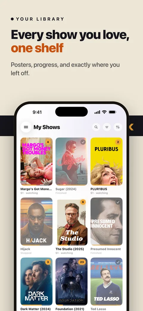 Every show you love, one shelf: the My Shows poster grid