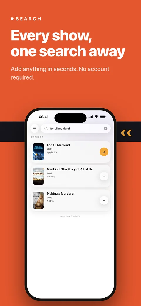Every show, one search away: search results with provider attribution